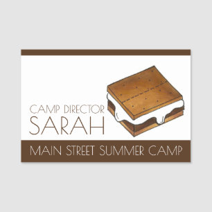 Summer Sleepaway Camp Counselor S'mores Smores Namensschild