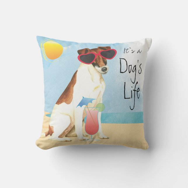 Summer Smooth Fox Terrier Kissen (Vorderseite)