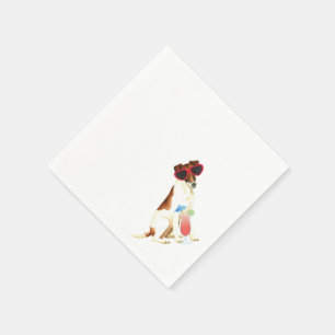 Summer Smooth Fox Terrier Serviette