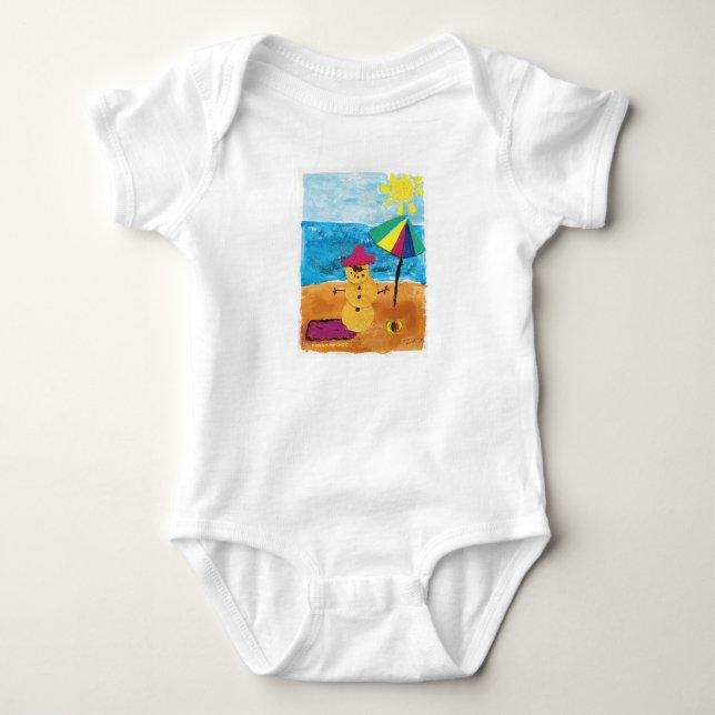 Summer Snowman - Kids Art für CHOC Baby Strampler (Vorderseite)