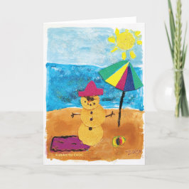 Summer Snowman - Kids Art für CHOC Dankeskarte