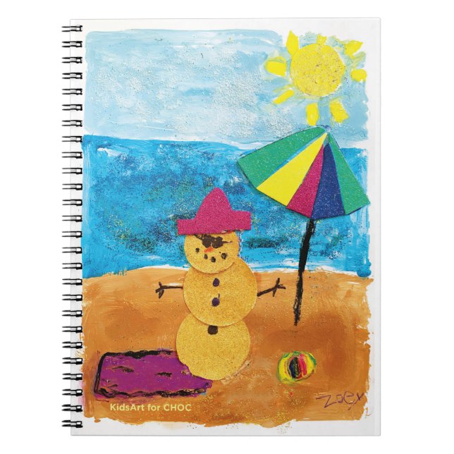 Summer Snowman - Kids Art für CHOC Notizblock (Vorderseite)