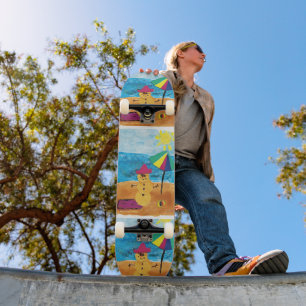 Summer Snowman - Kids Art für CHOC Skateboard