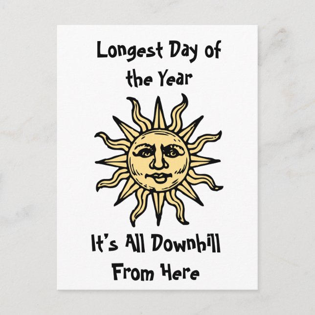 Summer Solstice Gedicht Postkarte (Vorderseite)