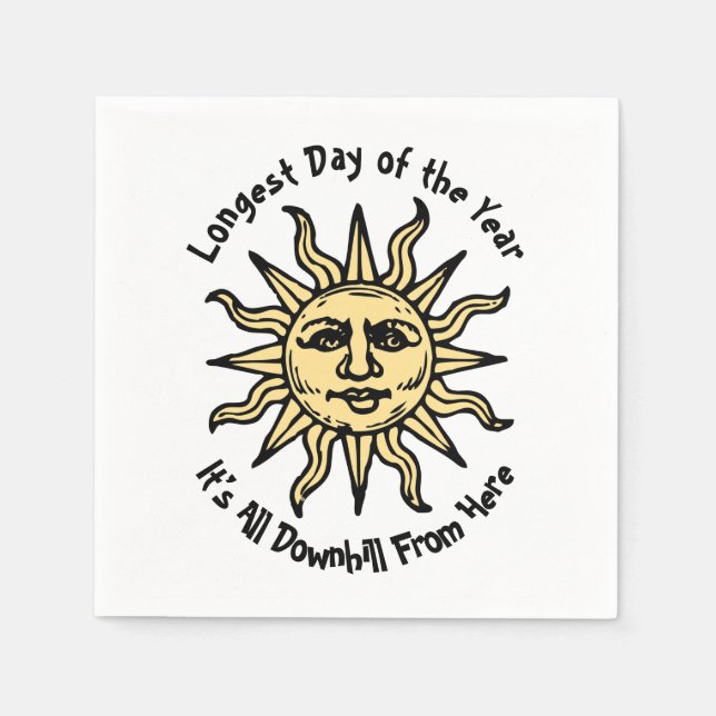 Summer Solstice Gedicht Serviette (Vorderseite)