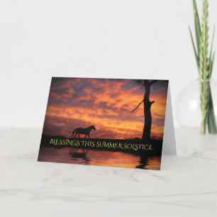 Summer Solstice Litha Horse and Water Light Karte