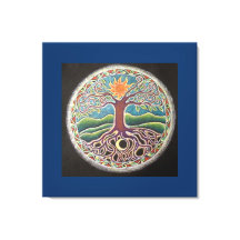 Summer Solstice Tree of Life Mandala Leinwand Prin