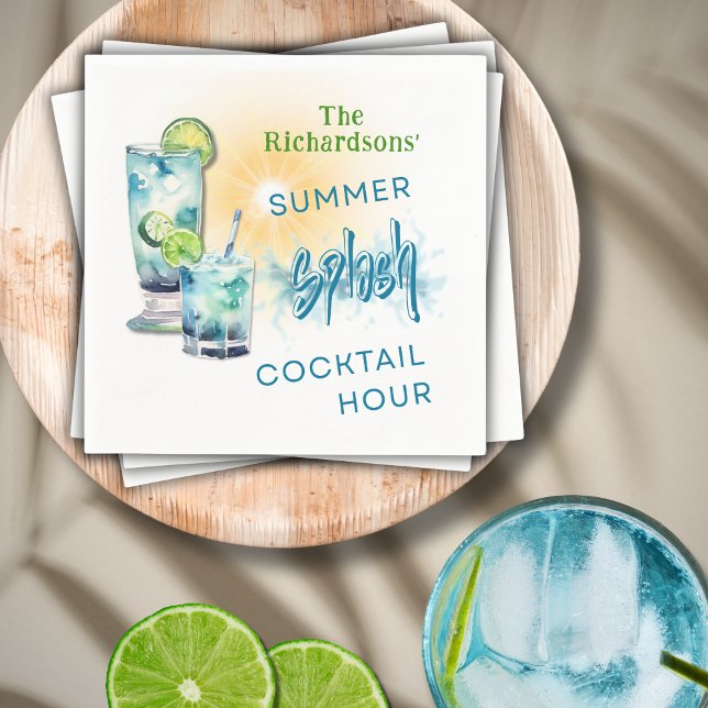 Summer Splash Cocktail Napkin Serviette (Von Creator hochgeladen)
