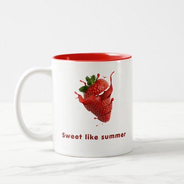Summer Splash fruits mugs Zweifarbige Tasse (Links)