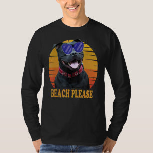 Summer Staffordshire Hund Coole Staffy Sonnenbrill T-Shirt