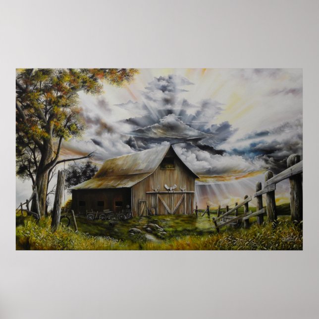 Summer Storm Oil Malposter Poster (Vorne)