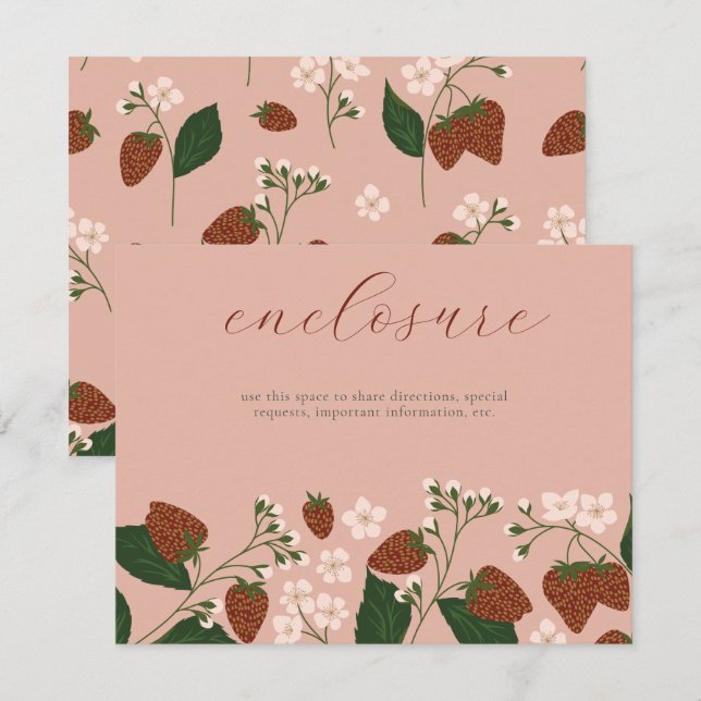 Summer Strawberries Bridal Dusche Einladung (Vorne/Hinten)