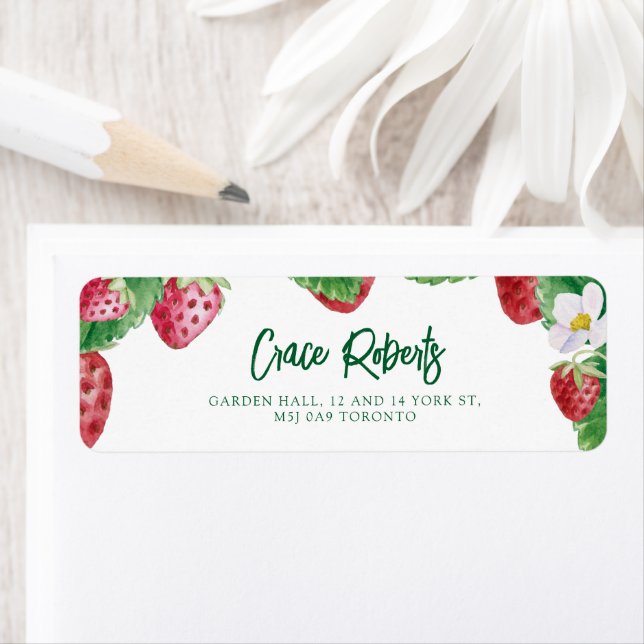 Summer Strawberry Baby Shower Berry Sweet Address (Insitu)