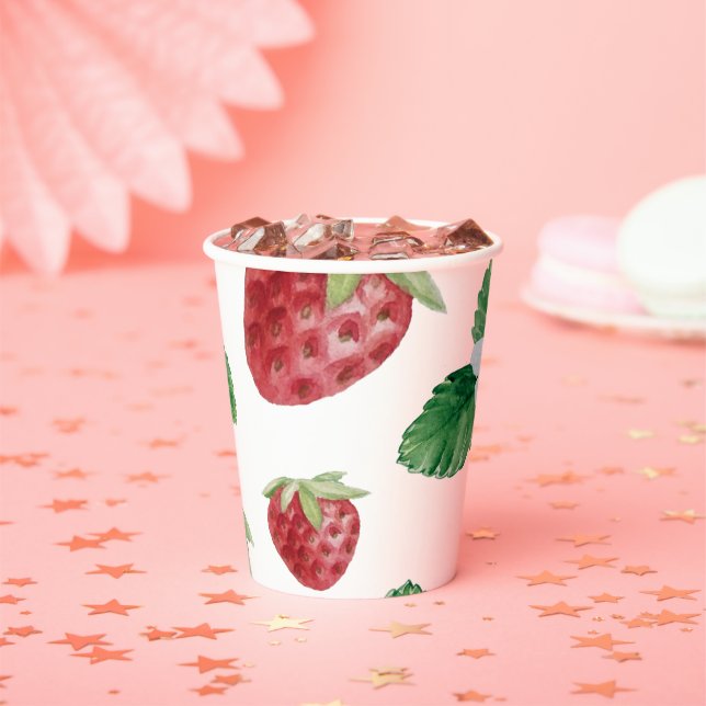 Summer Strawberry Baby Showspiel Pappbecher (Insitu)