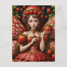 Summer Strawberry Fairy Postkarte