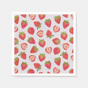Summer Strawberry Frucht Muster Serviette