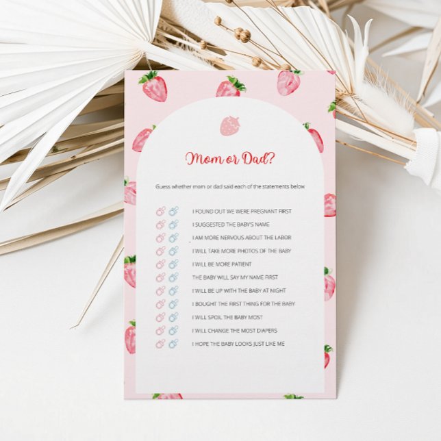 Summer Strawberry Mama oder Vater Baby Showspiel (Von Creator hochgeladen)