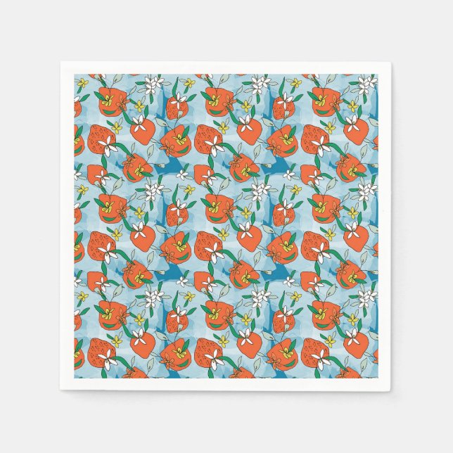 Summer Strawberry Paper Party Napkins Serviette (Vorderseite)