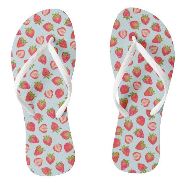 Summer Strawberry Pattern Flip Flops (Fußbett)