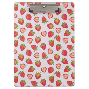 Summer Strawberry Pattern Klemmbrett