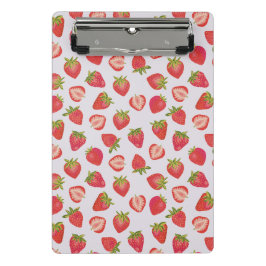 Summer Strawberry Pattern Mini Klemmbrett