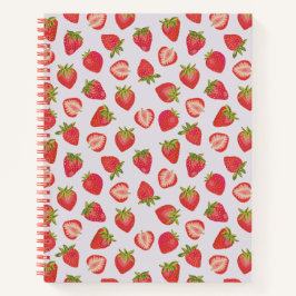 Summer Strawberry Pattern Notizbuch