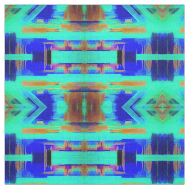 Summer Stream Abstraktes Gewebe Stoff (Muster)