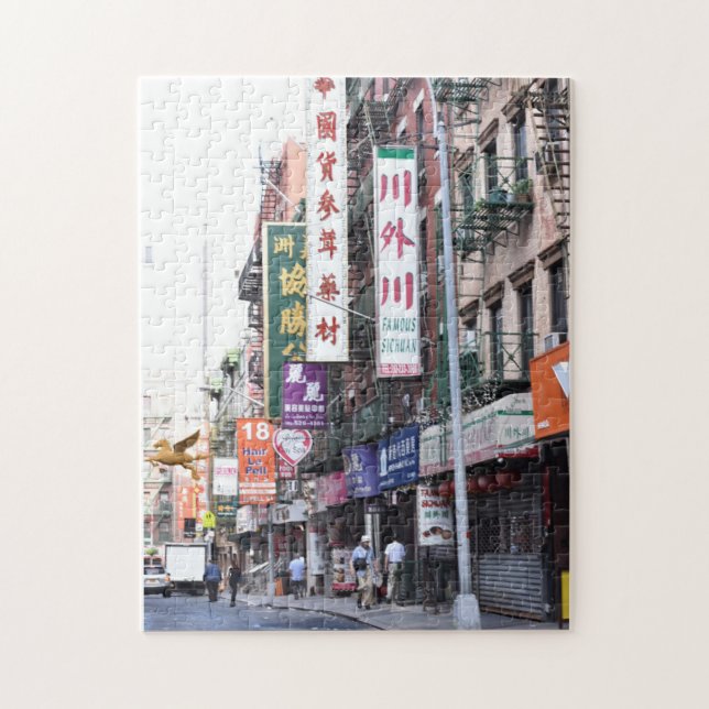 Summer Street Scene Chinatown Manhattan New York (Vertikal)