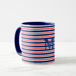 Summer Stripes Mit Monogramm Ocean Tasse