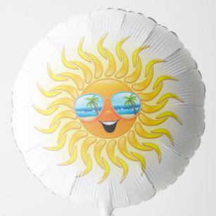 Summer Sun Cartoon mit Sonnenbrille Ballon