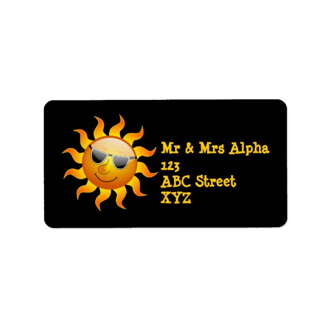 Summer Sun drôle Étiquette (Devant)