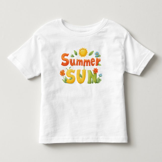 Summer Sun Illustration Kleinkind T-shirt (Vorderseite)