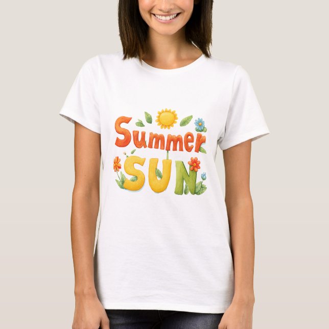 Summer Sun Illustration T-Shirt (Vorderseite)