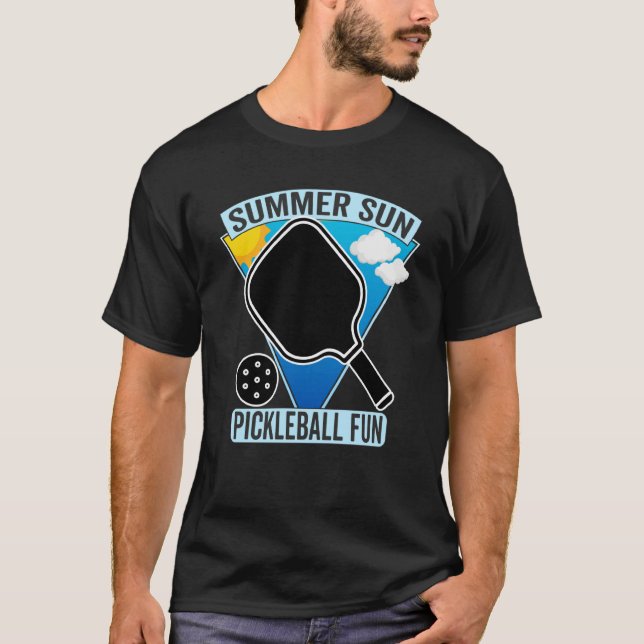 Summer Sun Pickleball Fun Summers Playing Pickebal T-Shirt (Vorderseite)