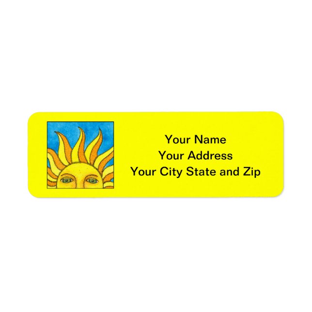 Summer Sun - Yellow Address Labels (Vorne)