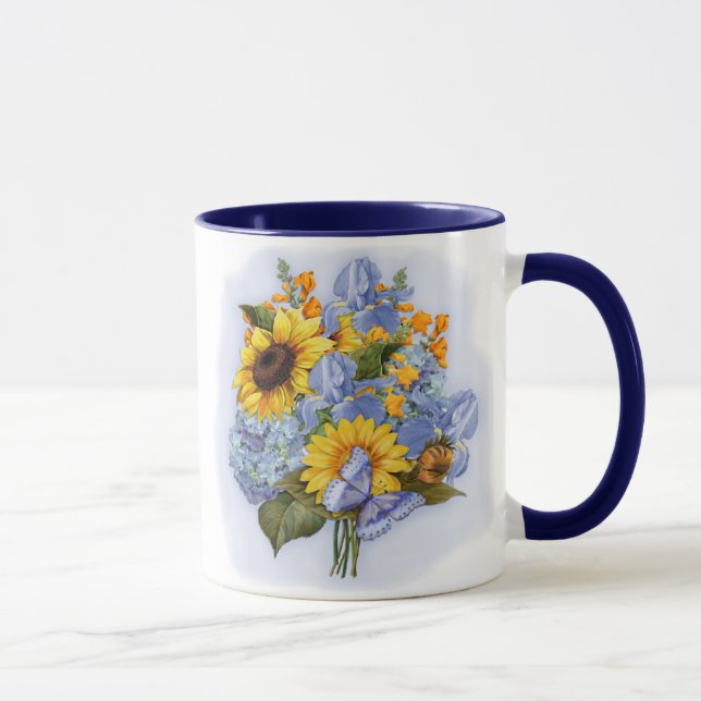 Summer Sunflower Bouquet Tasse (Rechts)