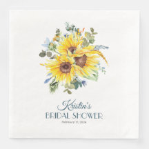 Summer Sunflower Dinner Sized Party Napkin