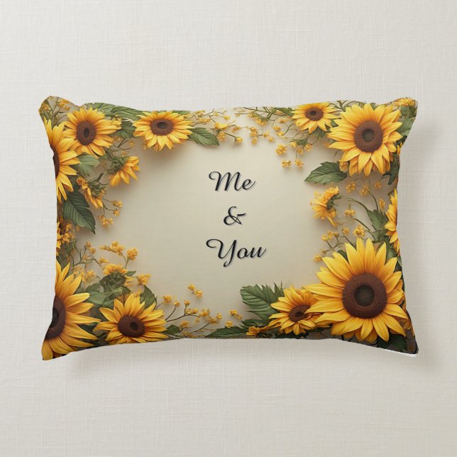 Summer Sunflower Garden Design Dekokissen (Vorderseite)