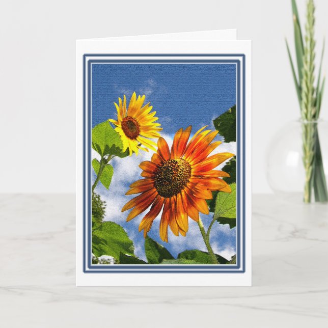 Summer Sunflower Garden Karte (Vorderseite)