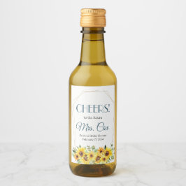 Summer Sunflower Mini Weinlabel Weinetikett