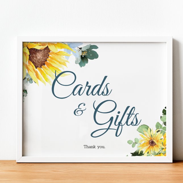 Summer Sunflower Tabletop Unterschrift Poster (Von Creator hochgeladen)