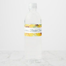 Summer Sunflower Water Flasche Label