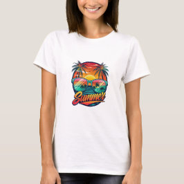 Summer Sunglasses T - Shirt - Tropical Sunset Refl