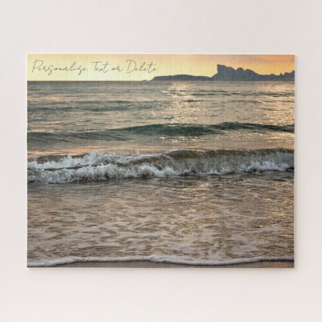 Summer Sunset Beach Landschaft Personalisiert (Horizontal)