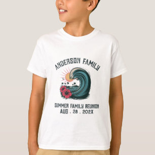 Summer Sunset Beach Palm Tree Family Reunio T-Shirt