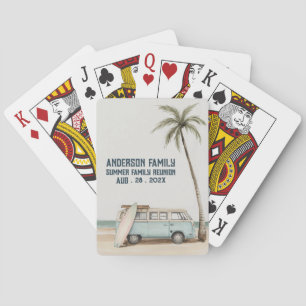 Summer Sunset Beach Palm Tree Family Wiedersehen Spielkarten