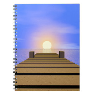 Summer Sunset Dock Notizblock