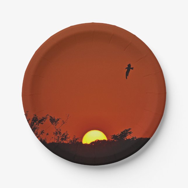 Summer Sunset Paper Plate Pappteller (Vorderseite)