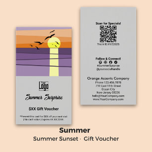 Summer Sunset Portrait Format Geschenkgutschein