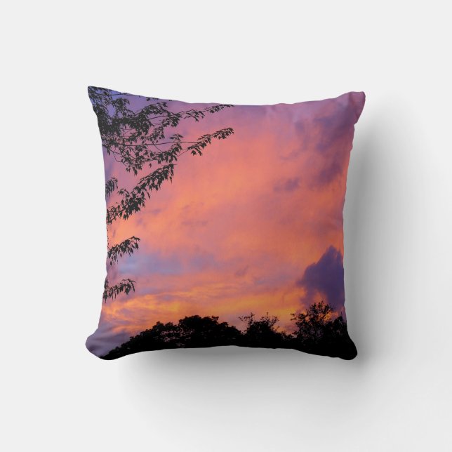 Summer Sunset Romantic Throw Pillow *personalize* Kissen (Vorderseite)